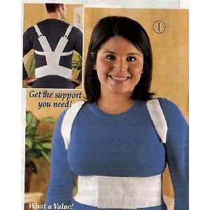   SUPPORT BACK AND SHOULDER BRACE   SIZE MEDIUM FITS UP TO 42 WAIST