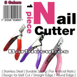 Stainless Steel Artificial Acrylic False Nail Tips Edge Cutter Clipper 