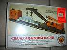 Bachmann HO Scale Crane Car & Boom Tender   3 Way Action   New (TB 1 )