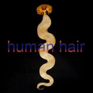 100s 20 Remy Nail tip Wavy Human Hair Extensions #04  