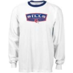 Men`s Buffalo Bills L/S Basic White Ringer Tee  Sports 