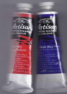 Artisan Water Mixable Oil Colour Cad Red&CobaltBlue  