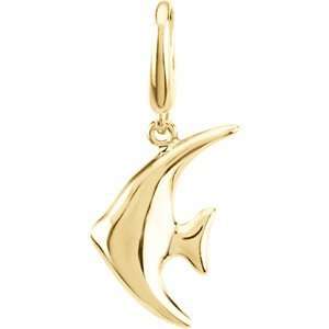   84515 14Ky Gold 17.00Mm Gold Fashion Angel Fish Charm Jewelry