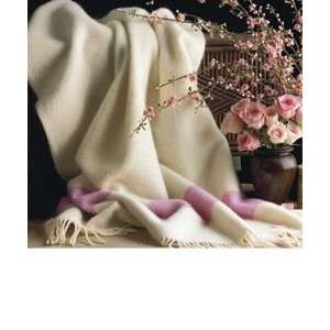 Hudson Bay Blankets   6 Point Queen Size Wool Blanket   Pink Stripe 