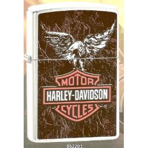  Harley Davidson American Eagle & Leather Zippo Lighter 
