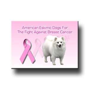  American Eskimo Dog Cancer Support Fridge Magnet 