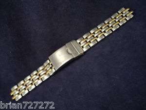 GUESS WATERPRO GOLD PLATE STAINLESS WATCH BAND 18MM  