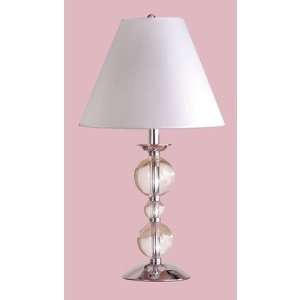  Vosges Table Lamp with Charlotte White Shade in Crystal 