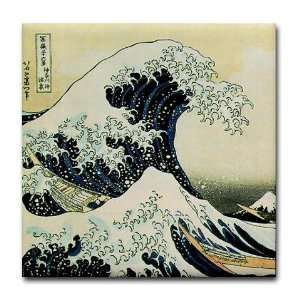  Hokusai Great Wave Print Art Art Tile Coaster by  