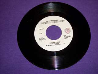 John Anderson Countrified  Yellow Creek Rare 7 Vinyl 45 RPM Record 7 