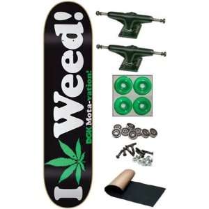  DGK Mota I love Weed Black Complete Skateboard Deck New On 