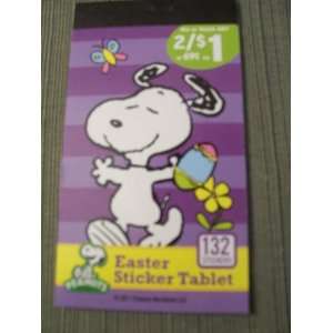  Peanuts Snoopy Easter Sticker Tablet ~ 132 Stickers: Toys 