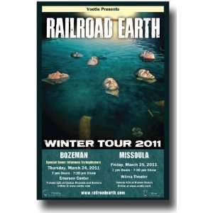  Railroad Earth Poster   Concert Flyer   Winter Tour 2011 W 