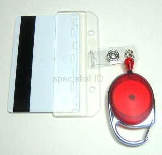 Server / Waiter POS Badge Reel & Swipe Card Half Holder  