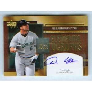  Dan Uggla Autograph 2007 Upper Deck Baseball Elemental 