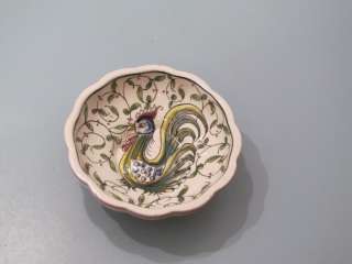 Outeiro Agueda Rooster Candy Dish Bowl Portugal Pottery  