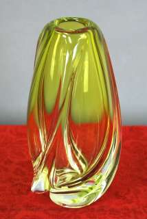 nice Val Saint Lambert Crystal Vase from Belgium, ca. 1930 
