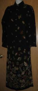 Womens Pretty EJM Leaf Print Skirt Outfit SIze 8 very good  