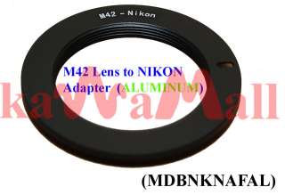 M42 Lens to Nikon AI Adapter D40 D40x D50 D60 D3  