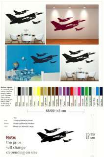 FIGHTER JET PLANE ARMY wall sticker art transfer decal graphic car 