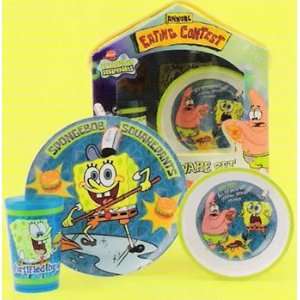  Spongebob Squarepants 3pc Tableware Set in Gift Box: Baby