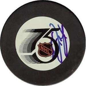   Autographed/Hand Signed Hockey Puck (NHL 75th Aniv) 