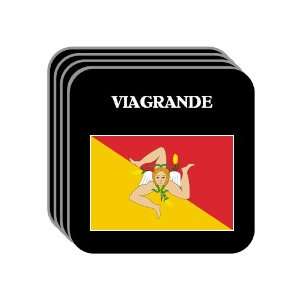   Region, Sicily (Sicilia)   VIAGRANDE Set of 4 Mini Mousepad Coasters