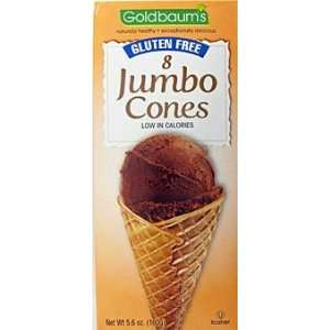 Goldbaums Gluten Free Jumbo Ice Cream Cones 10/5.6 oz.   8 per pack 