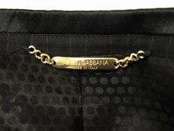 Dolce & Gabbana Black Tuxedo Style 1 Button Dinner Blazer Jacket 42 R 