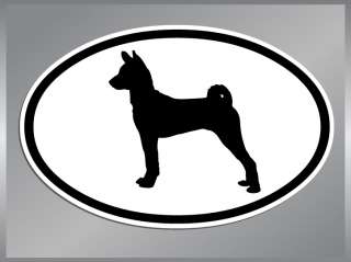 BASENJI euro style vinyl decal sticker Dog  