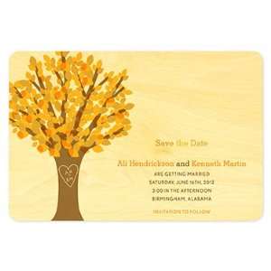  Leafy Tree Save the Date   Real Wood Wedding Stationery 