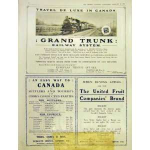  Advert Grand Trunk Railway Thomas Cook Old Print 1914 