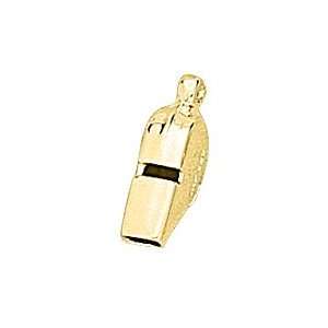  Vermeil 22K Gold on Sterling Silver Police Whistle Charm 