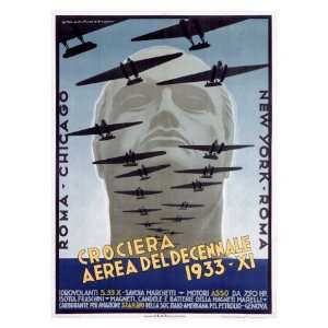  Croceria Aerea del Decennale Giclee Poster Print by Luigi 