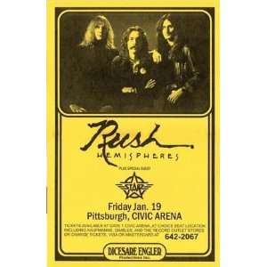 Rush Geddy Lee with Starz Live Civic Arena Jan 19 LIVE 11x17 Rare Very 
