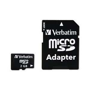  Verbatim® VER 96168 MICROSD CARD W/ADAPTER, 2GB 