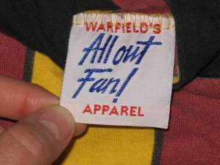 vintage WASHINGTON REDSKINS STRIPED HOODED T Shirt LARGE/XL soft 