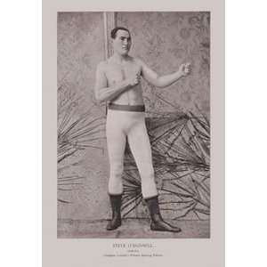 Steve ODonnell   Australian Boxer   12x18 Framed Print in Black Frame 