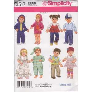  Simplicity Sewing Pattern 3517 Clothes for 15 Dolls Arts 