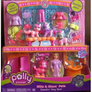   Polly Pocket Glitz & Glam Pets Dazzlin Day Spa (2007) Toys & Games