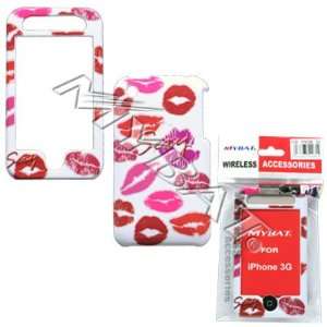  APPLE IPHONE 3G Pink Lips/ White Phone Protector Case 