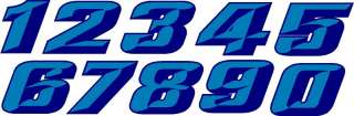 Race Car numbers vinyl graphic decal  