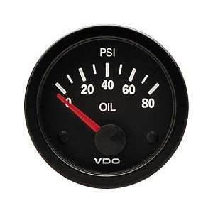 VDO 350106 Vision Style Electrical Oil Pressure Gauge 2 1/16 Diameter 