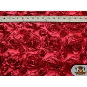 Acrylic Satin Bloody RED Rosette Fabric / 58 60 Wide / Sold By the 