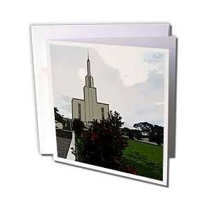  Realistic   LDS Temple in Hamilton New Zealand with Shrubs and Green 