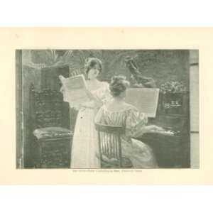    1898 Print The Song by Mme Frederick Vallet 