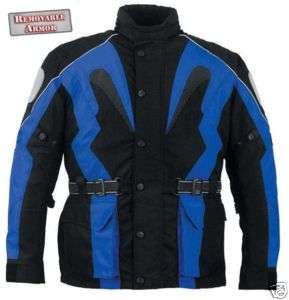 ARMORED & VENTED CORDURA REFLECTIVE MOTORCYCLE JACKET S  