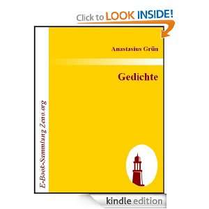 Gedichte (German Edition) Anastasius Grün  Kindle Store