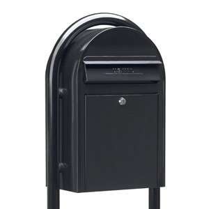  USPS Bobi 9005 Black Modern Mailbox and Post Package