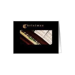  Christmas, Piano Keyboard With Holly Card Health 